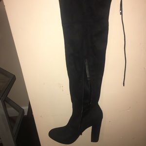 Thigh height bamboo boots